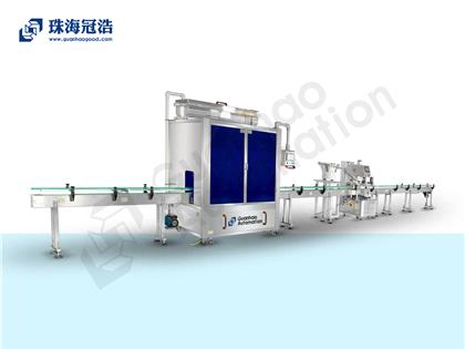 自動(dòng)16頭醫(yī)用鹽水防腐灌裝、旋蓋生產(chǎn)線